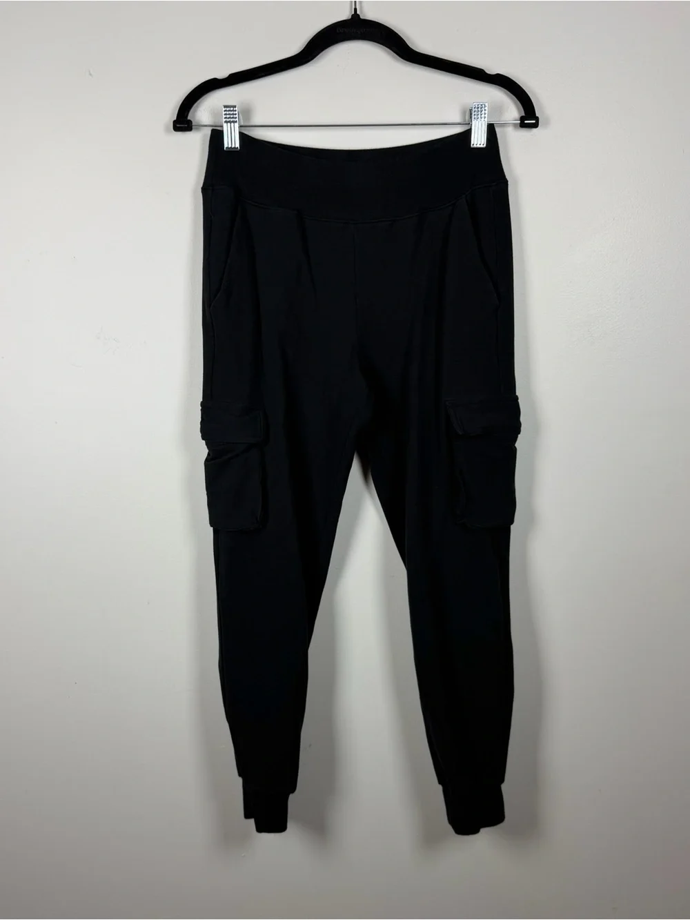 Alo Yoga Cargo Jogger Sweat Pants Black Utility Athleisure Small Lounge Casual